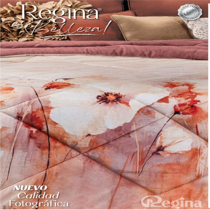 Edre-Cobertor Regina® Nuvó. digital AMAPOLA OCHRE