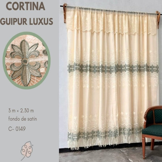 CORTINA GUIPUR VERDE